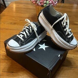 Converse Star Hike Platform Canvas 8 Black and White